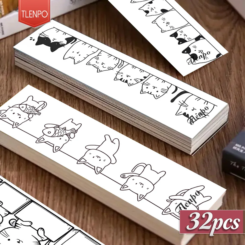 32 marque-pages mignons et simples sur le thème du chat, un cadeau adorable pour les bibliophiles, les amis et les enseignants, marque-page décoratif à faire soi-même