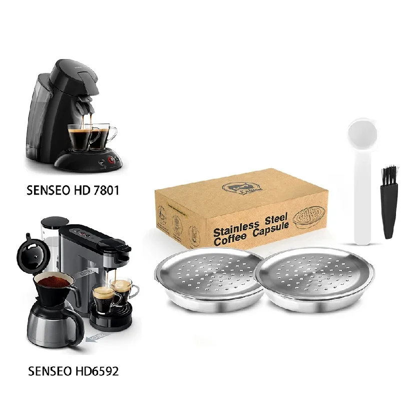 Cápsulas de café reutilizables de acero inoxidable ICafilas para máquina Philips Senseo, filtro reutilizable para cafetera espresso