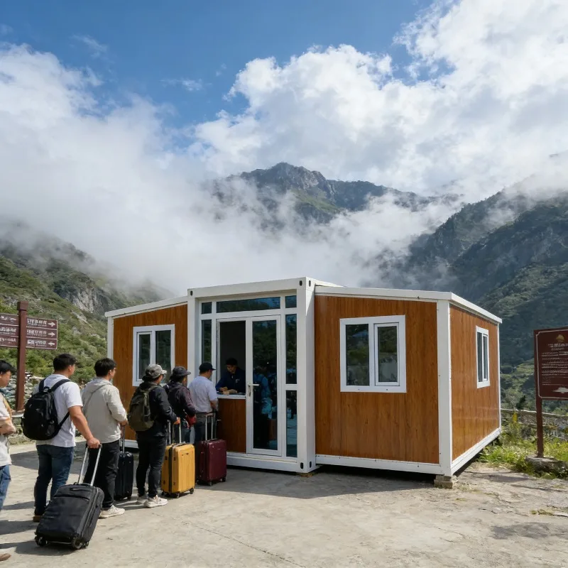 40ft Expandable Container House 2-5 Bedroom Prefab Villa Foldable Luxury Home Quick Build Steel Structure for Real Estate Commer