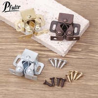 Metal Home Use Double Ball Roller Catches Cupboard Cabinet Door Latch Hardware Copper Smooth Tight Grip Action