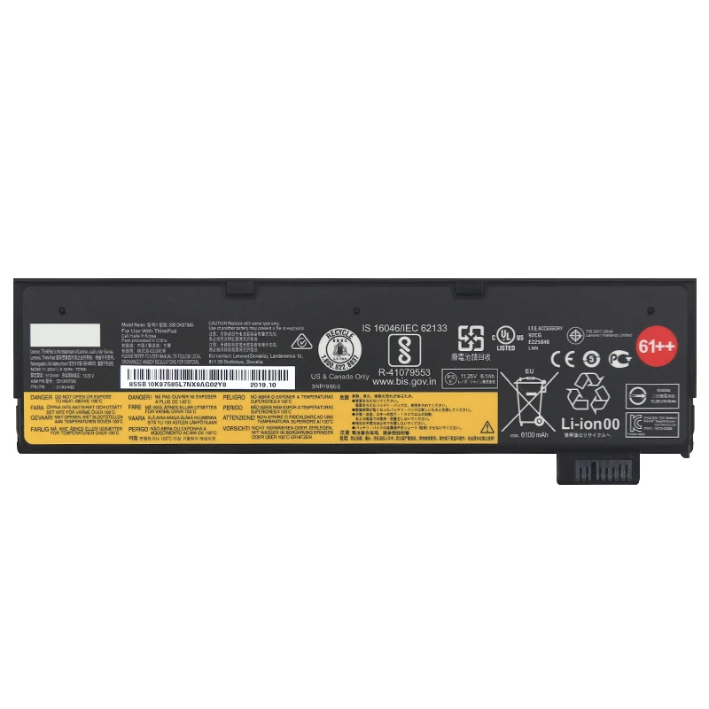 Laptop Battery for Lenovo ThinkPad T470 T480 T570 T580 P51S P52S 01AV427 01AV428 01AV423 SB10K97580 61++