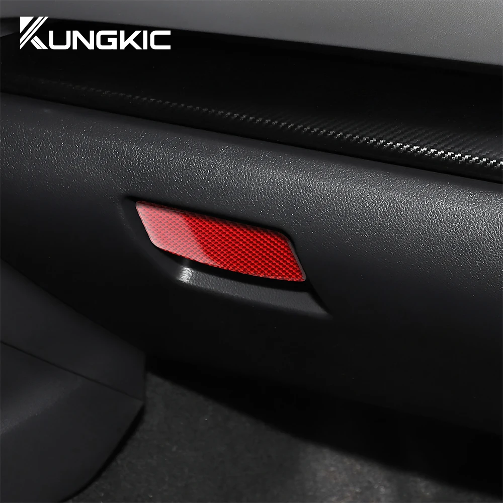 Real Soft Carbon Fiber Sticker For Subaru Crosstrek 2024 For Impreza 2024 RHD LHD Co-pilot Storage Interior Trim Accessories