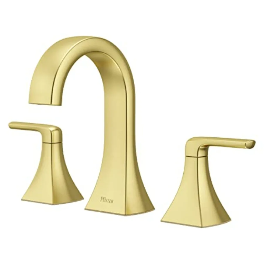

Bruxie Bathroom Sink Faucet 8-Inch Widespread 2-Handle 3-Hole NSF Certified Brushed Gold Finish LF049BIEBG