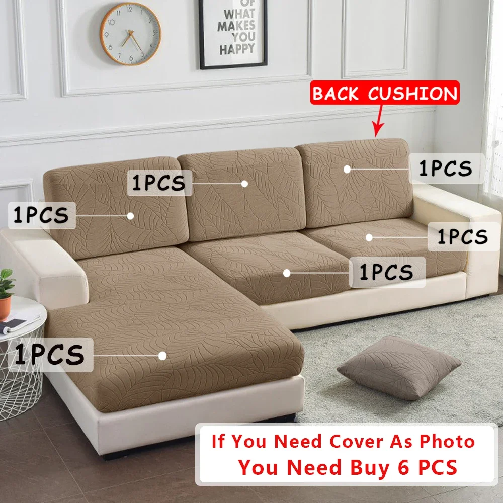 ARMFAVER Waterproof Seat Cushion Cover Elastic Sofa Cover for Living Room Furniture Protector for Pets Kids Sofa Seat Slipcover