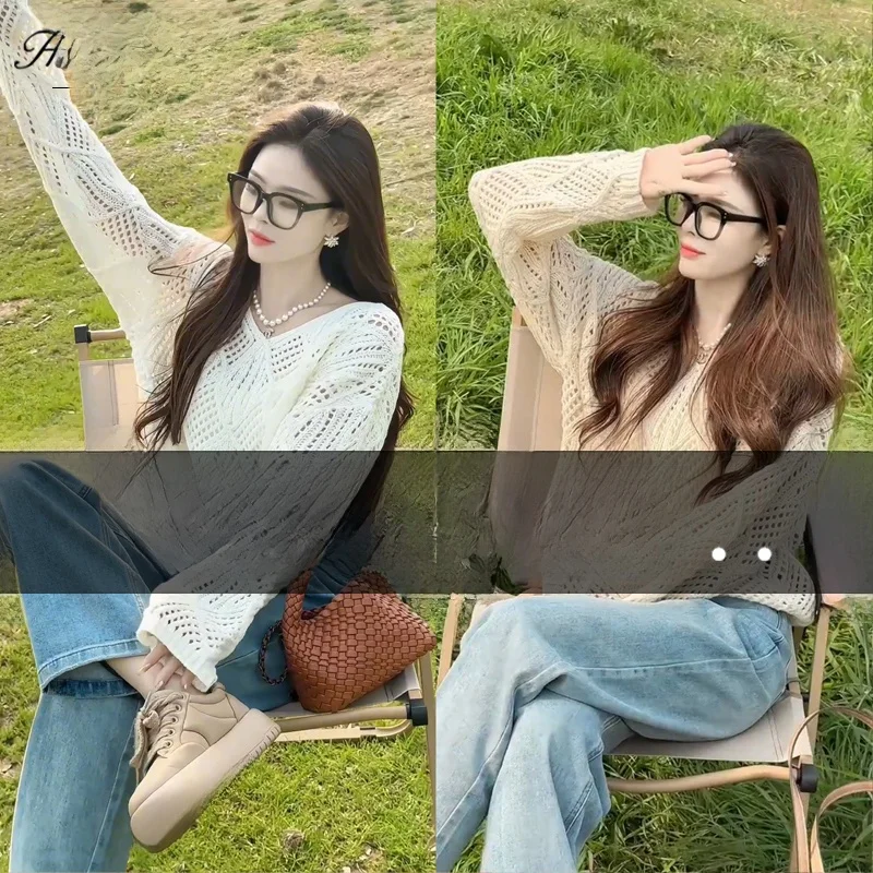 

Эффект похудения, европейский дизайн, вязаная накидка, женская свободная ленивая одежда, весна-осень, новый модный топ, ажурный трикотаж