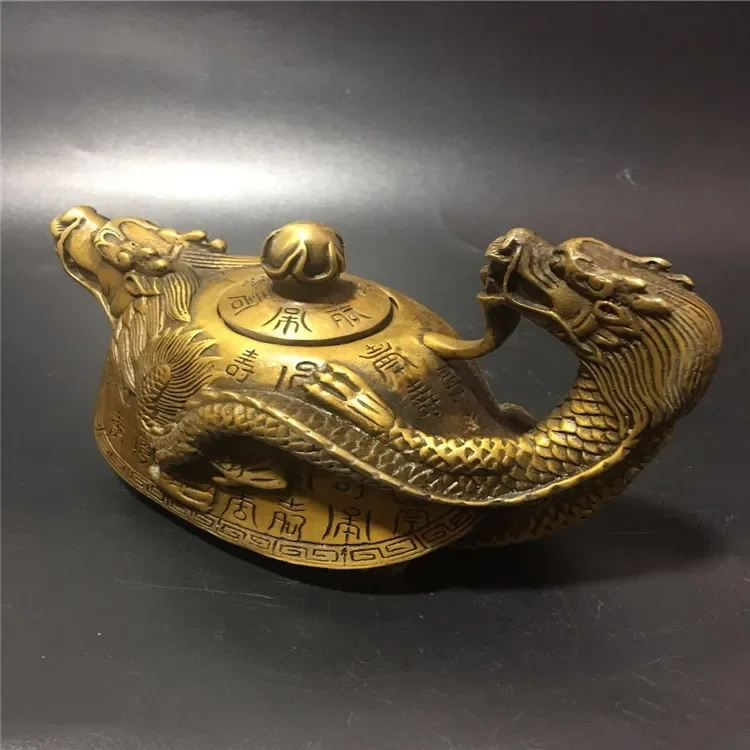 Dragon turtle pot, wine pot, tea pot, bronze ornaments