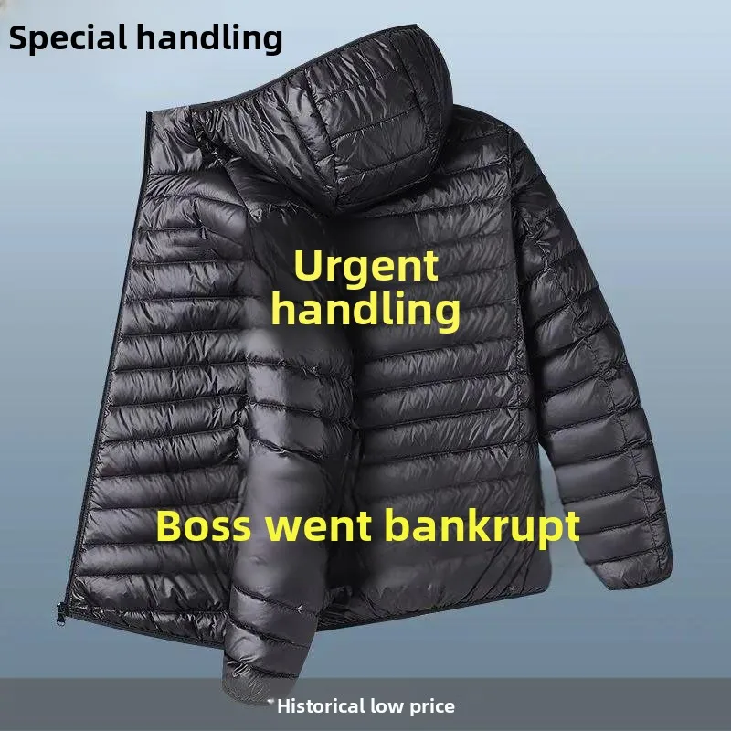 

Мужская легкая пуховая хлопковая куртка на осень-зиму, облегающая повседневная теплая мужская одежда с капюшоном большого размера, хлопковое пальто