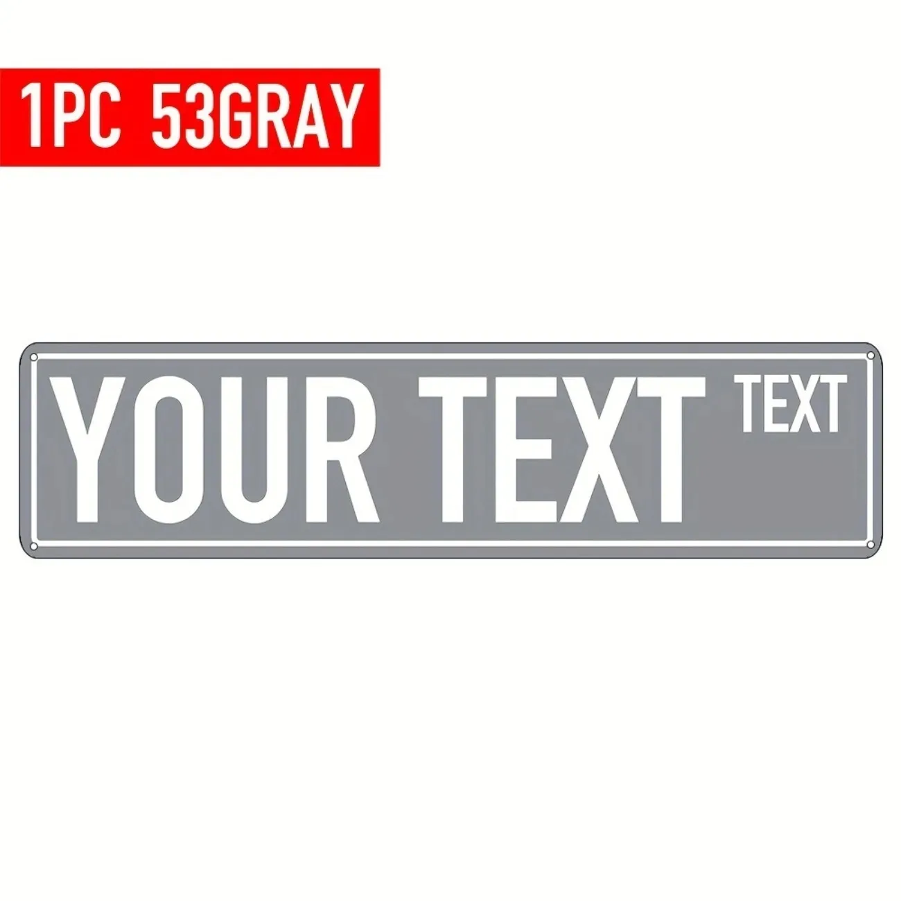 Personalisiertes Aluminium-Straßenschild mit individuellem Text, 40 x 10 cm, Wanddekoration für Zuhause, anpassbares Ornament-Geschenk, nur dekorativ