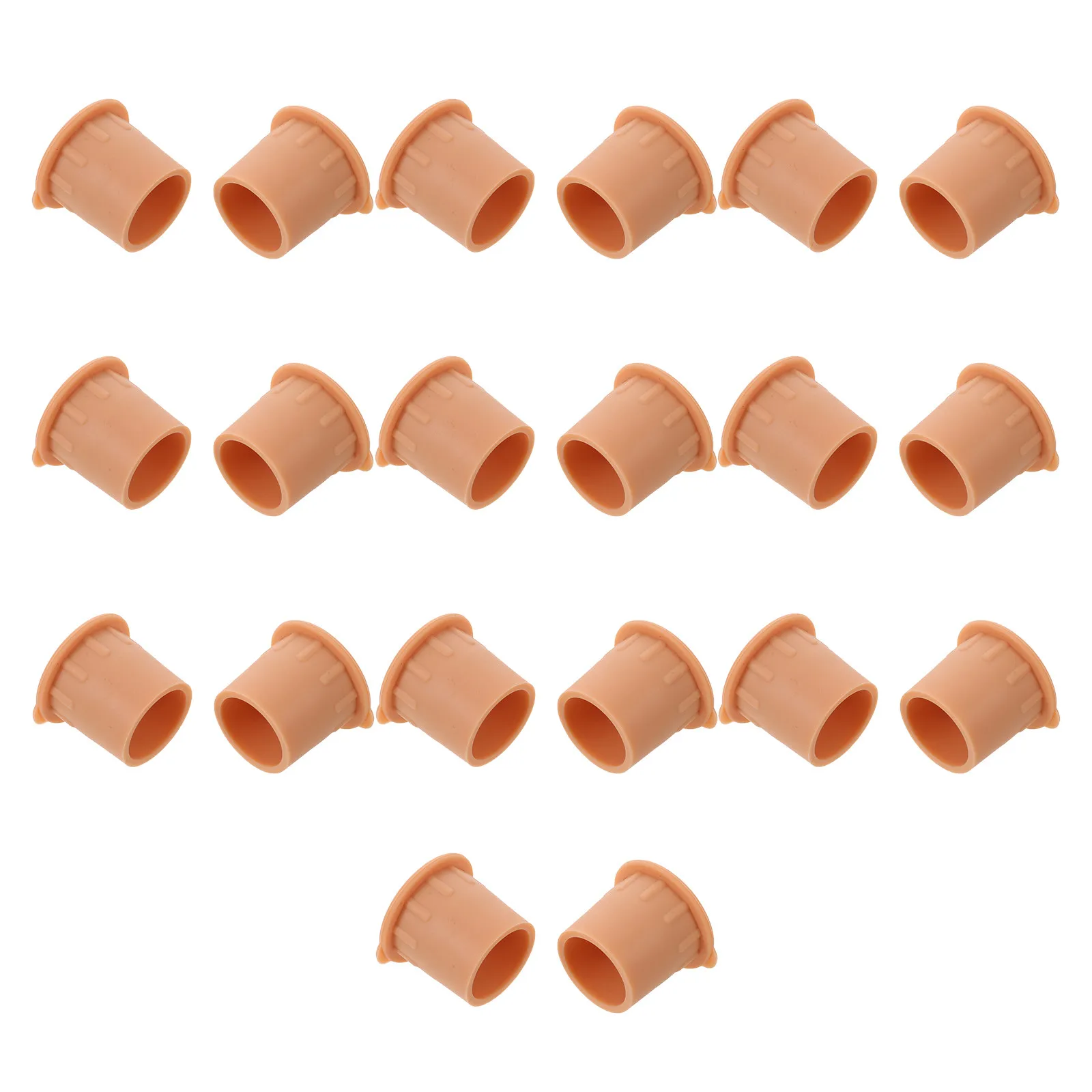 20Pcs Pool Fence Hole Caps Brown Weatherproof Plastic Deck Anchor Covers Post Hole Plugs Safety Mesh Security Fence Sleeve