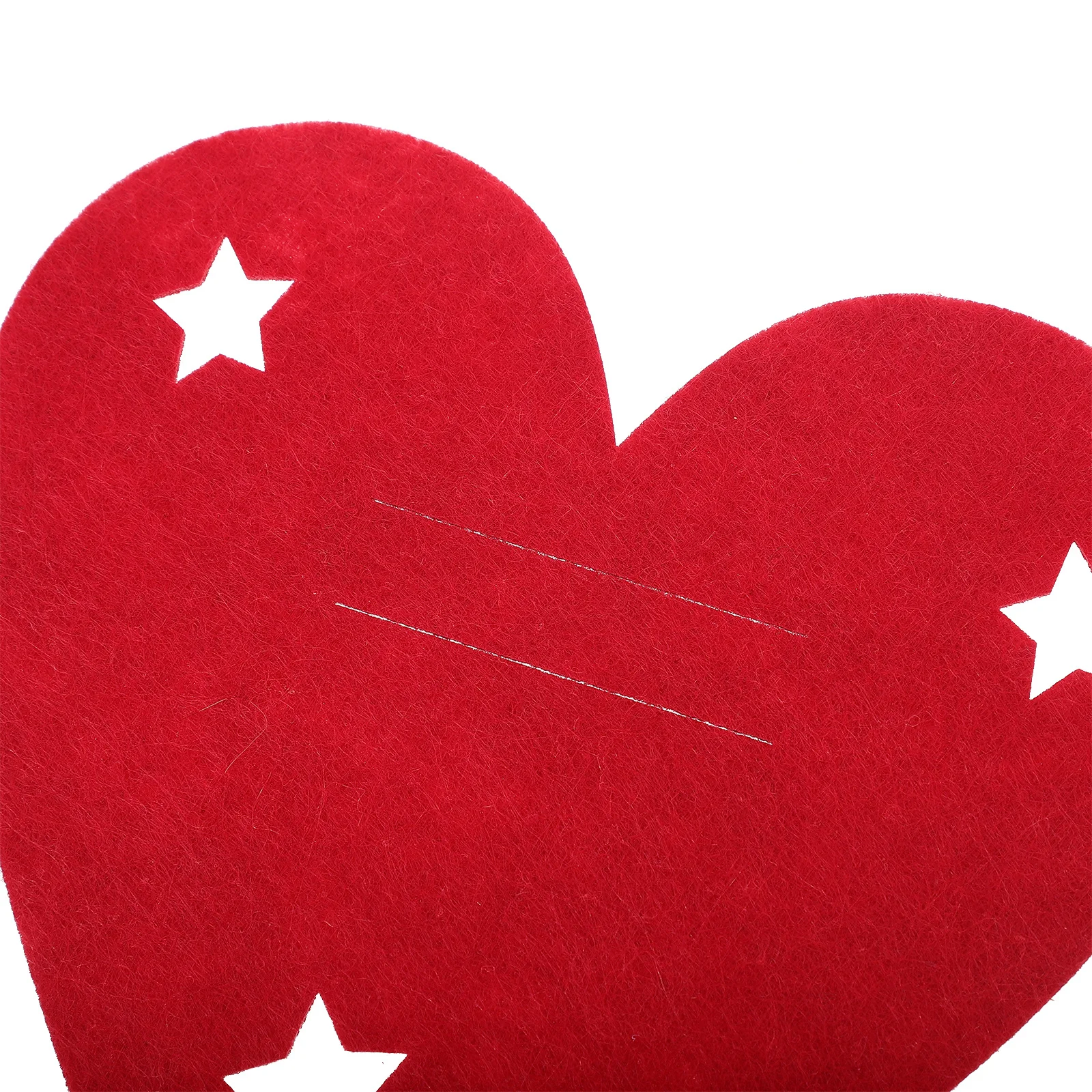 

4Pcs Heart Shaped Cutlery Pouch Christmas Tableware Holder Romantic Silverware Bags Party Dining Decor Cutlery Holder for Party