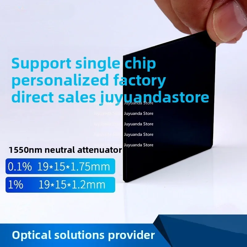 1550Nm Neutral Attenuator, Transmittance 0.1% 1% Infrared Dimmer 19 * 15mm 165 * 40mm