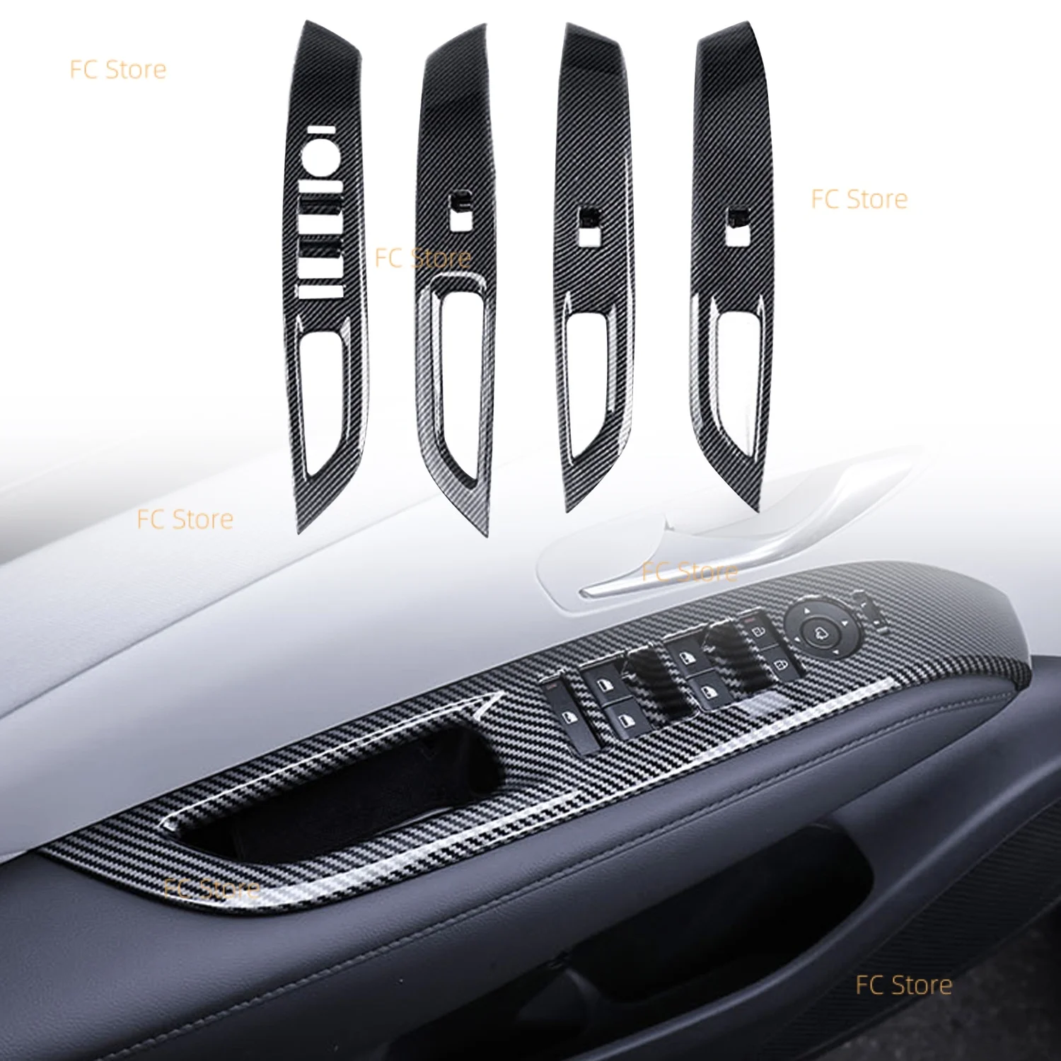 For Hyundai For Tucson 2025 2026 Interior Window Lift Switch Button Cover Trim ABS Car Style Interior Dashboard Central Console