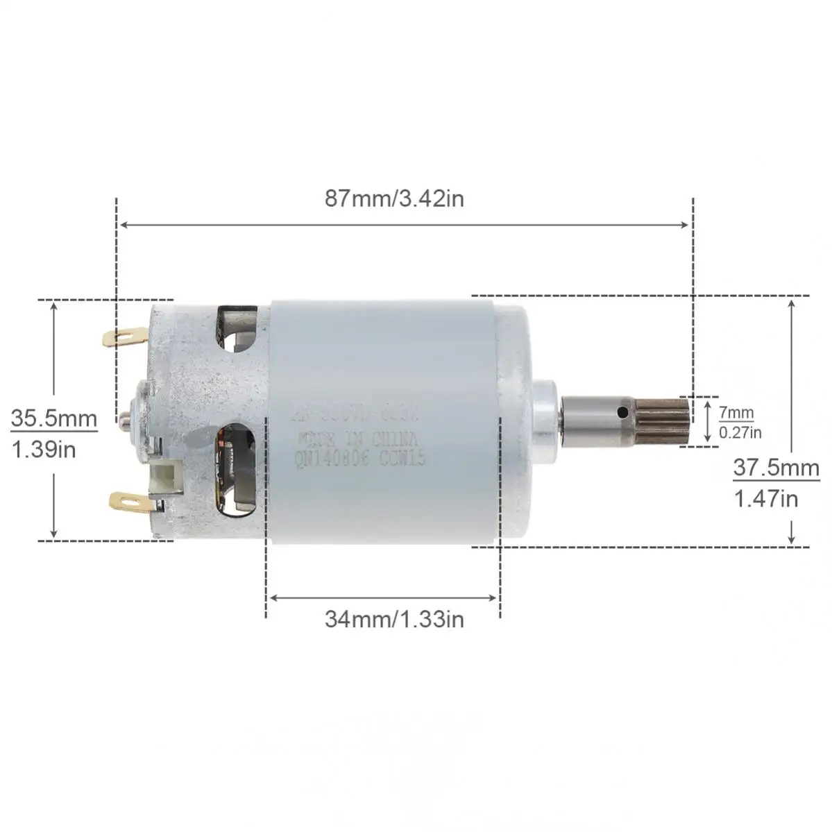 8 Teeth RS550 DC Motor 16.8-20V 19800RPM Electric Tools Motor for WU390 WX390 WX390.1 WX390.31 WU390.9 WX390.9