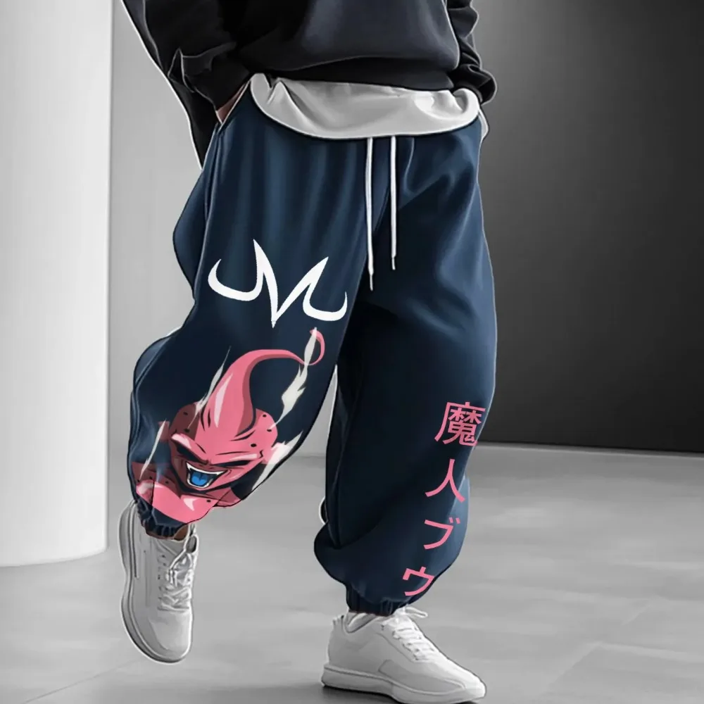 لعبة دراغون بول الرجال السراويل السراويل Sweatpants Majin Buu اليابان أنيمي ربيع الخريف Y2k Harajuku القطن مريحة بنطال رياضي