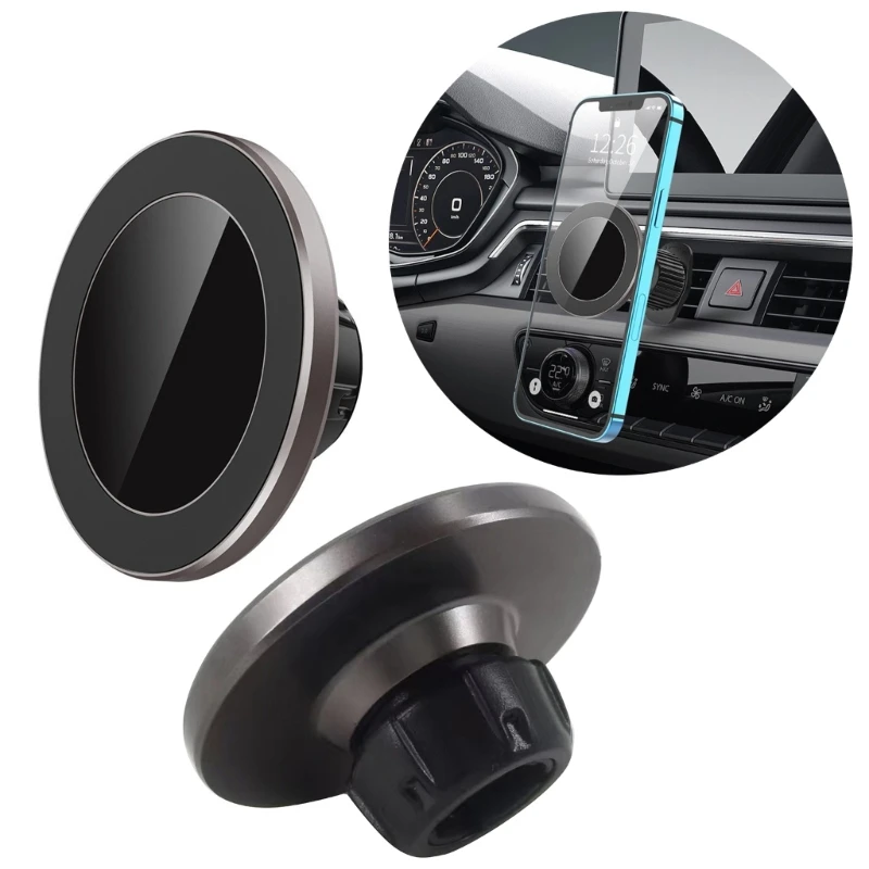 Car Mount Base for 17mm/0.67in Diameter Joint Ball for Magsafing 12/13/14/15 Series Phone Holder 360°Rotate H8WD