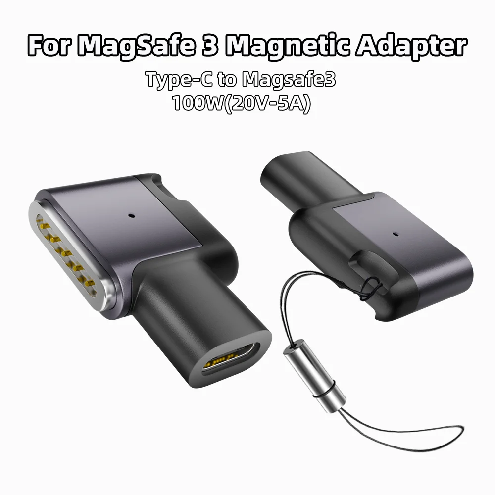 Compatible with magsafe3 Magnetic Fast Charging Adapter PD 100WType-C to magsafe3 Adapter for Macbook Air/Pro M1/M2/M3/M4/M5