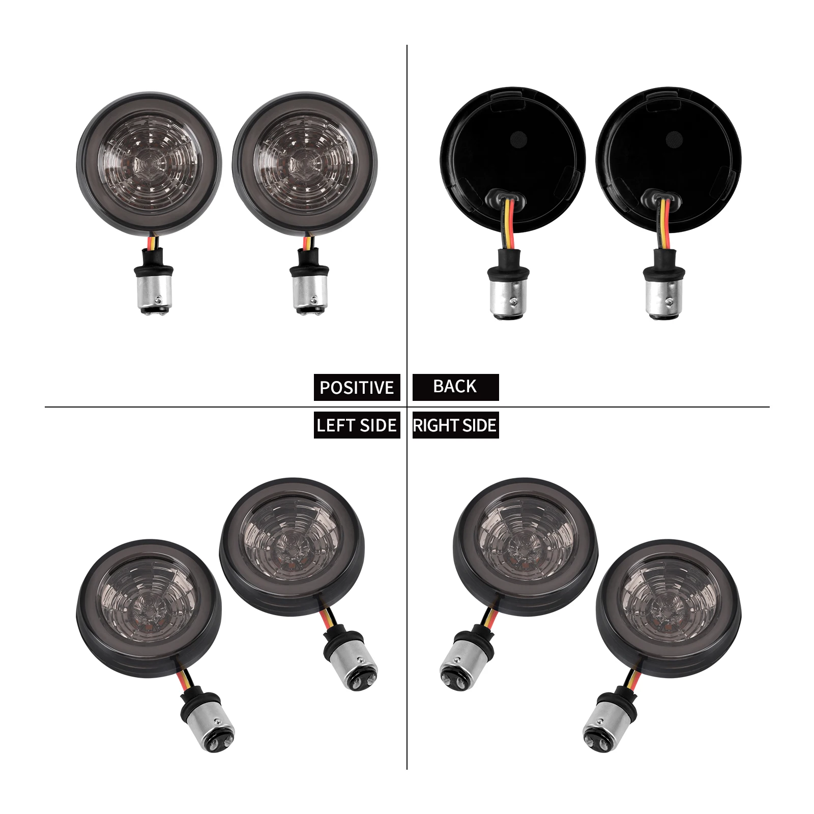 

Motorcycle 1157 Bullet Style LED Front Turn Signal Light Indicator Brake Tail Light For Harley Touring Softail Dyna Sportster XL