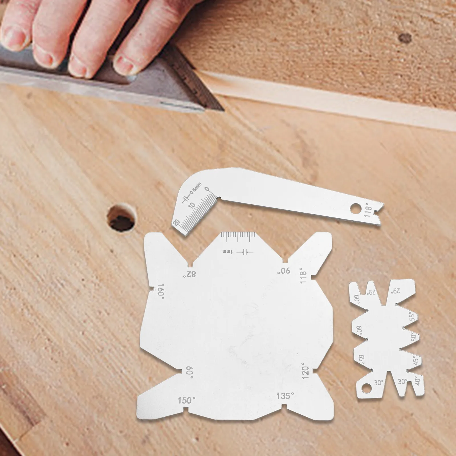 

Angle Measuring Gauge Set 118 Degree Angle Tool Angle Drill Sharpener High Hardness Material Tool Measurement Setting