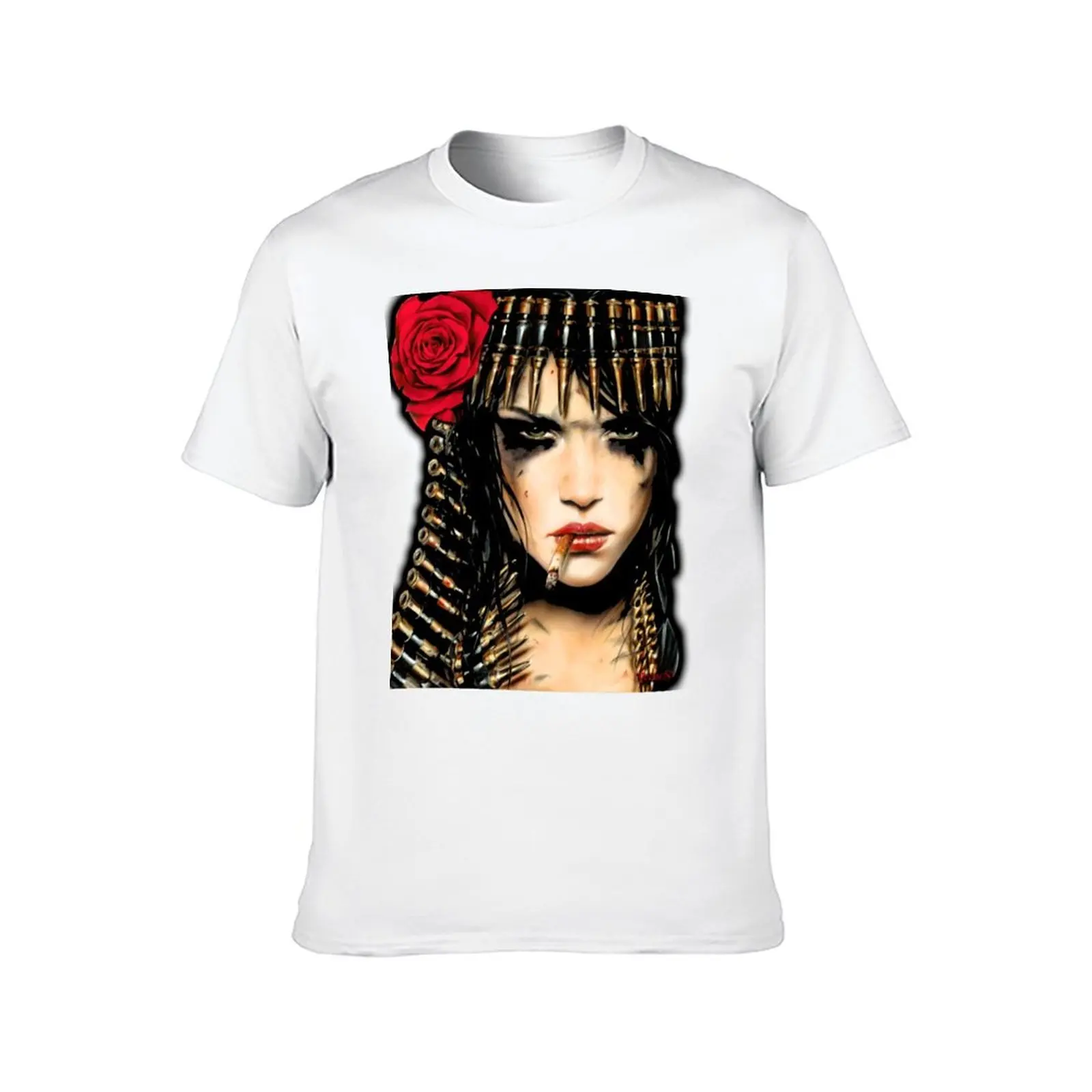 Bandolier Girl T-Shirt t shirt for man 100 percent cotton t shirt man casual T-Shirt