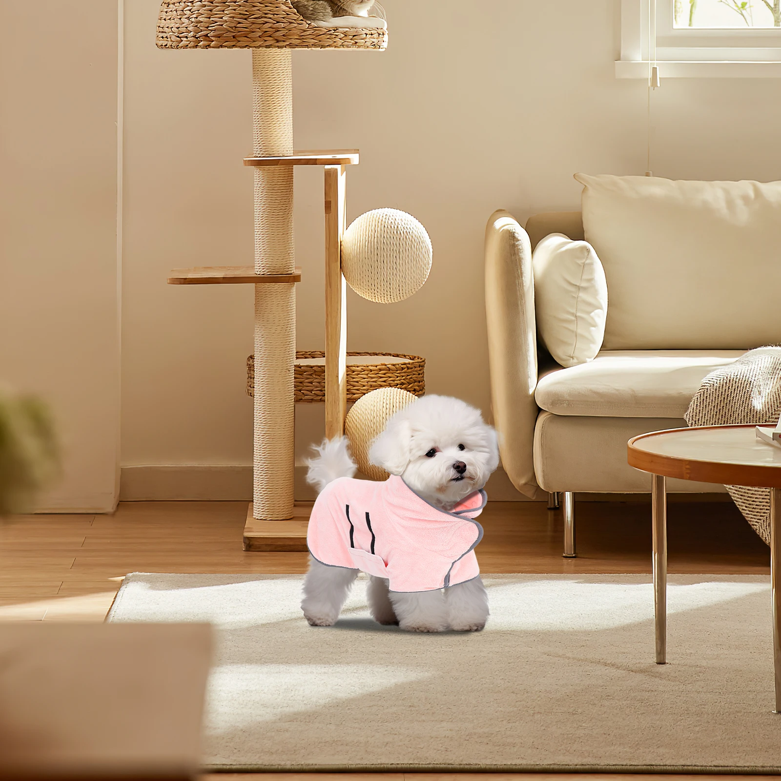 

Super Absorbent Dog Bathrobe Quick Drying Pet Towel Soft Comfortable Fast Drying Robe for Pets After Baths Outdoor Adventures