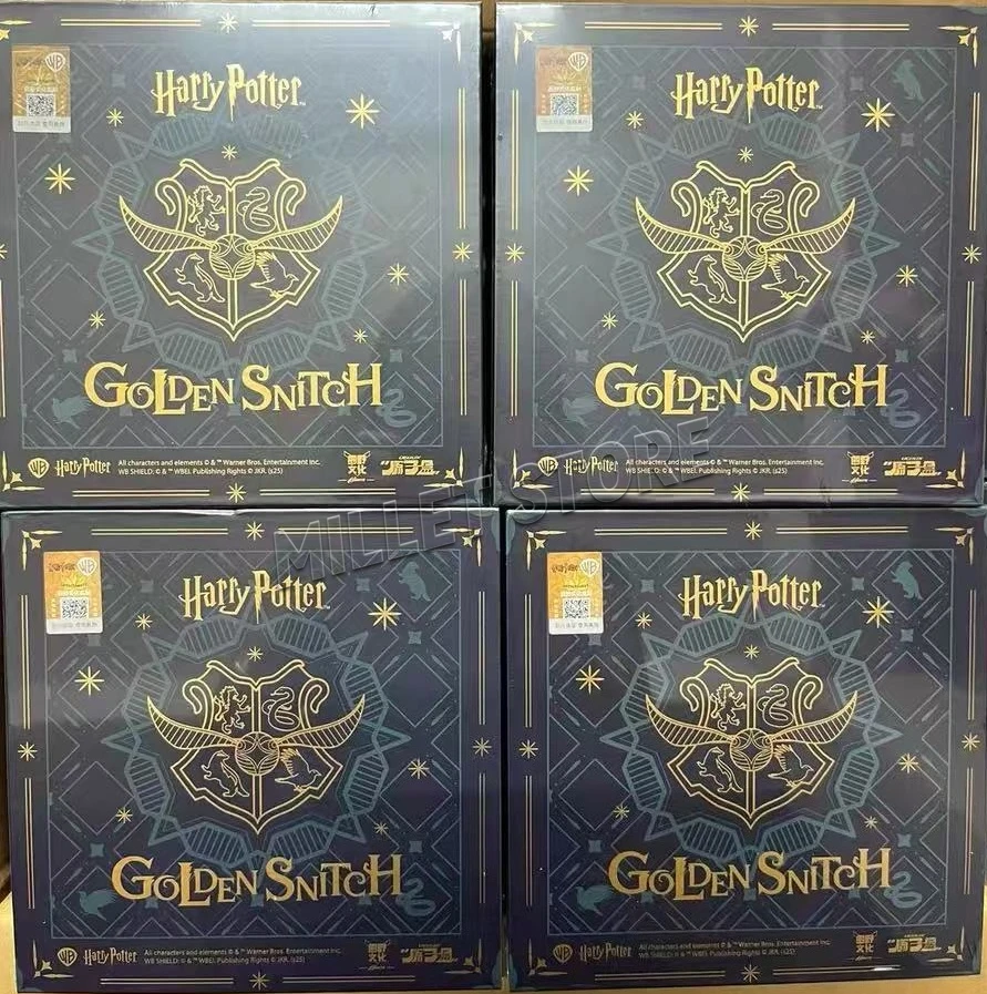 Figura Abrible del Snitch Dorado de Harry Potter con Anillo Decorativo - Juguete de Película, Regalo de Navidad y Halloween para Fans