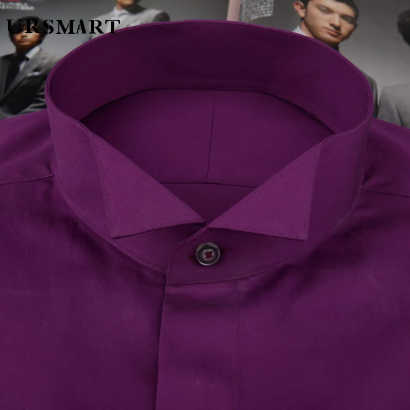 High quality mens French dress shirt with narrow cuffs pure cotton groom's men's Tuxedo Shirts
