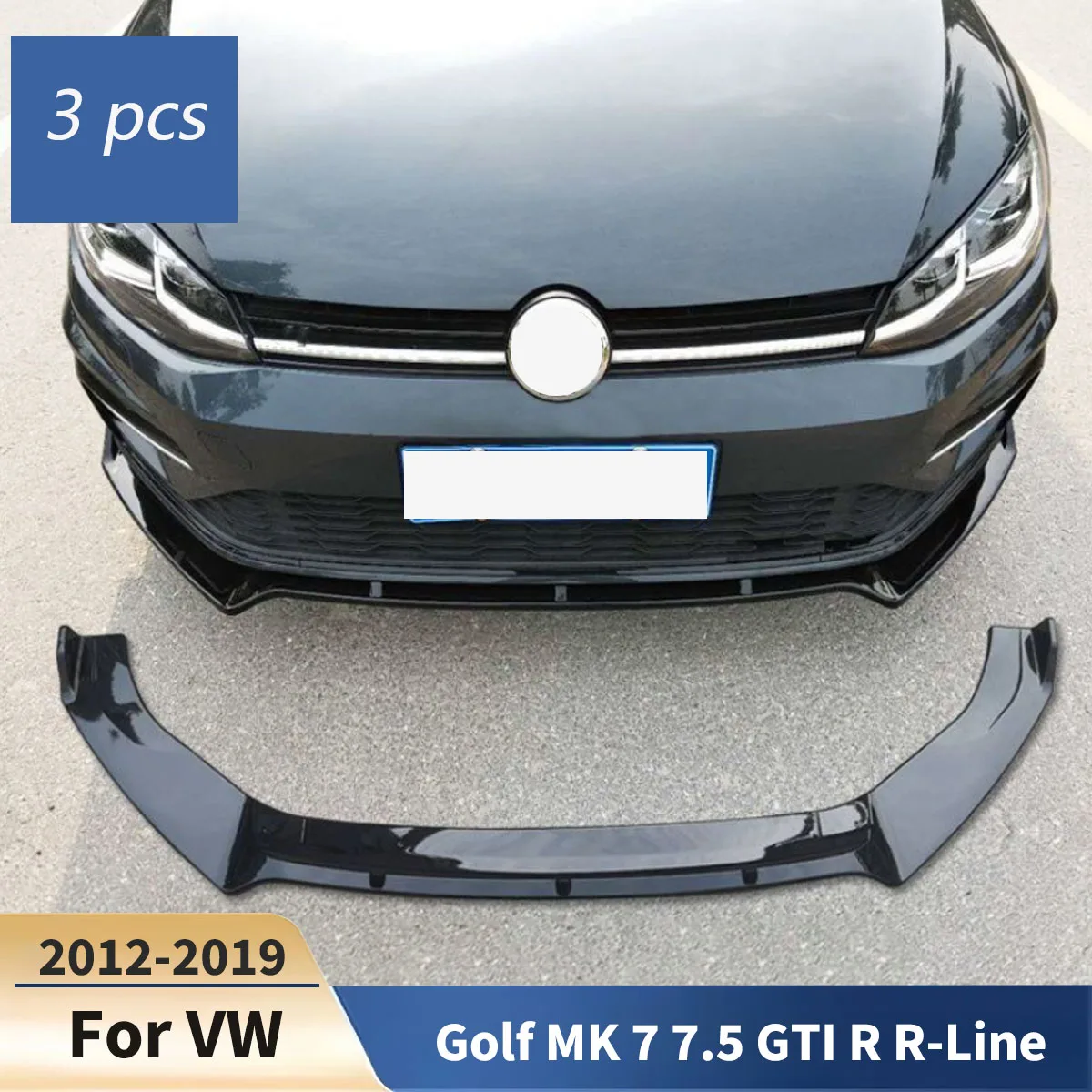 

Для VW Golf MK 7 7,5 GTI R R-Line 2012-2019 передний бампер, разделитель, переднее лезвие, диффузор, спойлер, аксессуары, комплекты кузова, тюнинг