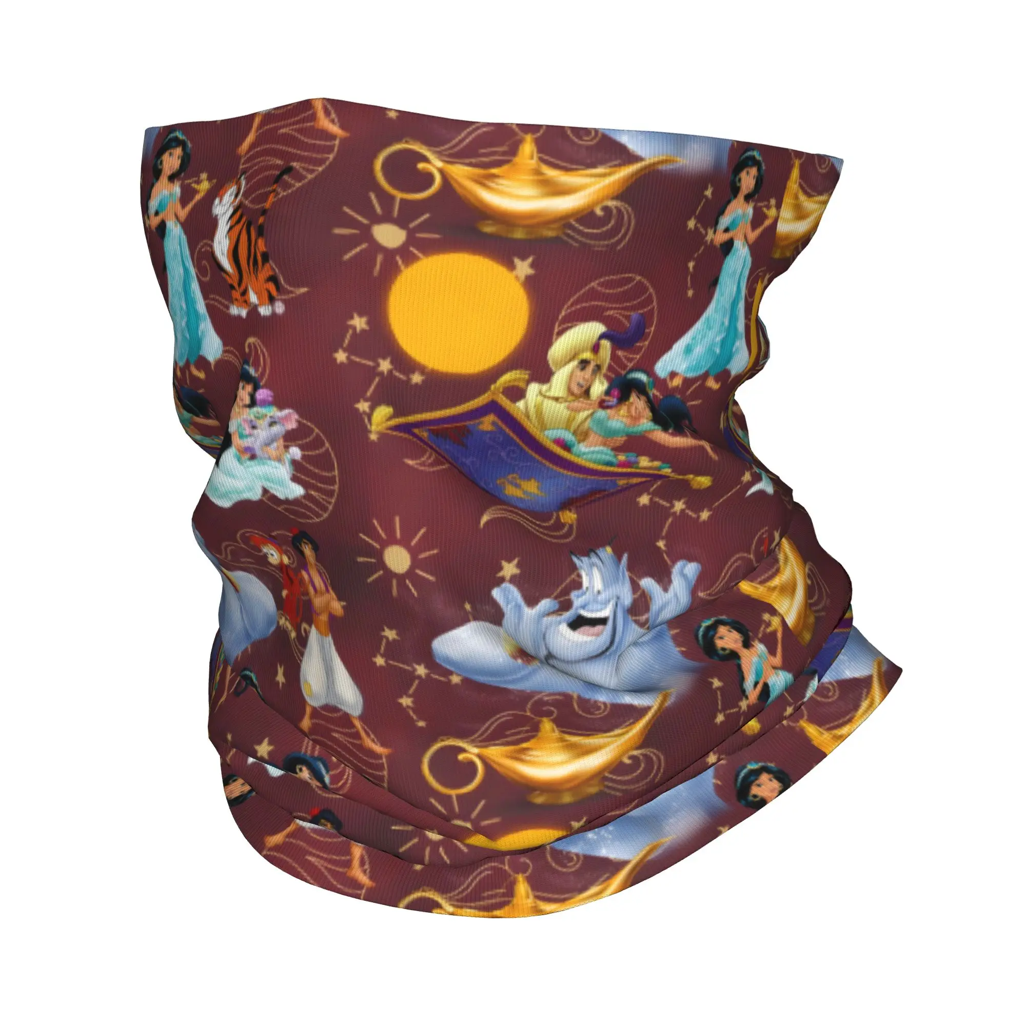 Custom Cartoon A-Aladdin Bandana Neck Gaiter UV Protection Face Scarf Cover Women Men Fantasy Film  Headwear Tube Balaclava