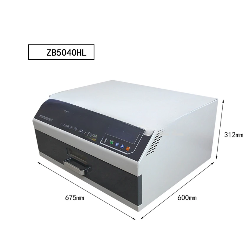 For ZB5040HL Digital Display Reflow Welding Machine Infrared Heating Intelligent Reflow Soldering Machine110V/220V3600W500*400MM