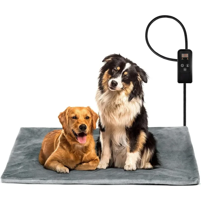 

Pet Heating Pad for Dogs and Cats, Adjustable Temperature and Waterproof Pet Heated Mat with Timer, Electric Heating Pet Bed
