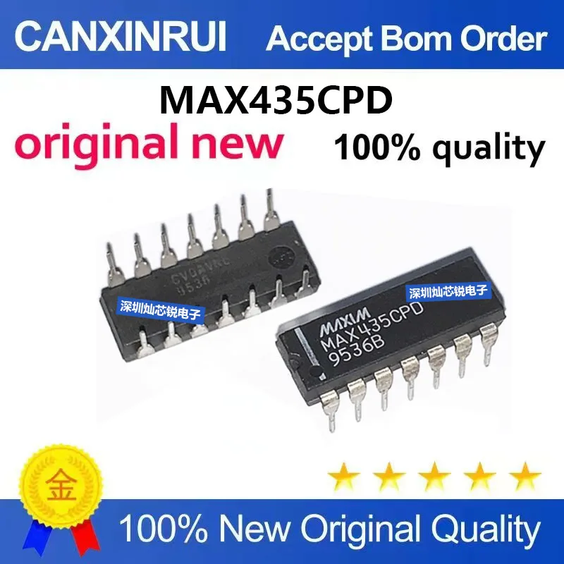 (5-100pieces)Brand New Original MAX435 MAX435CPD DIP14 Amplifier IC