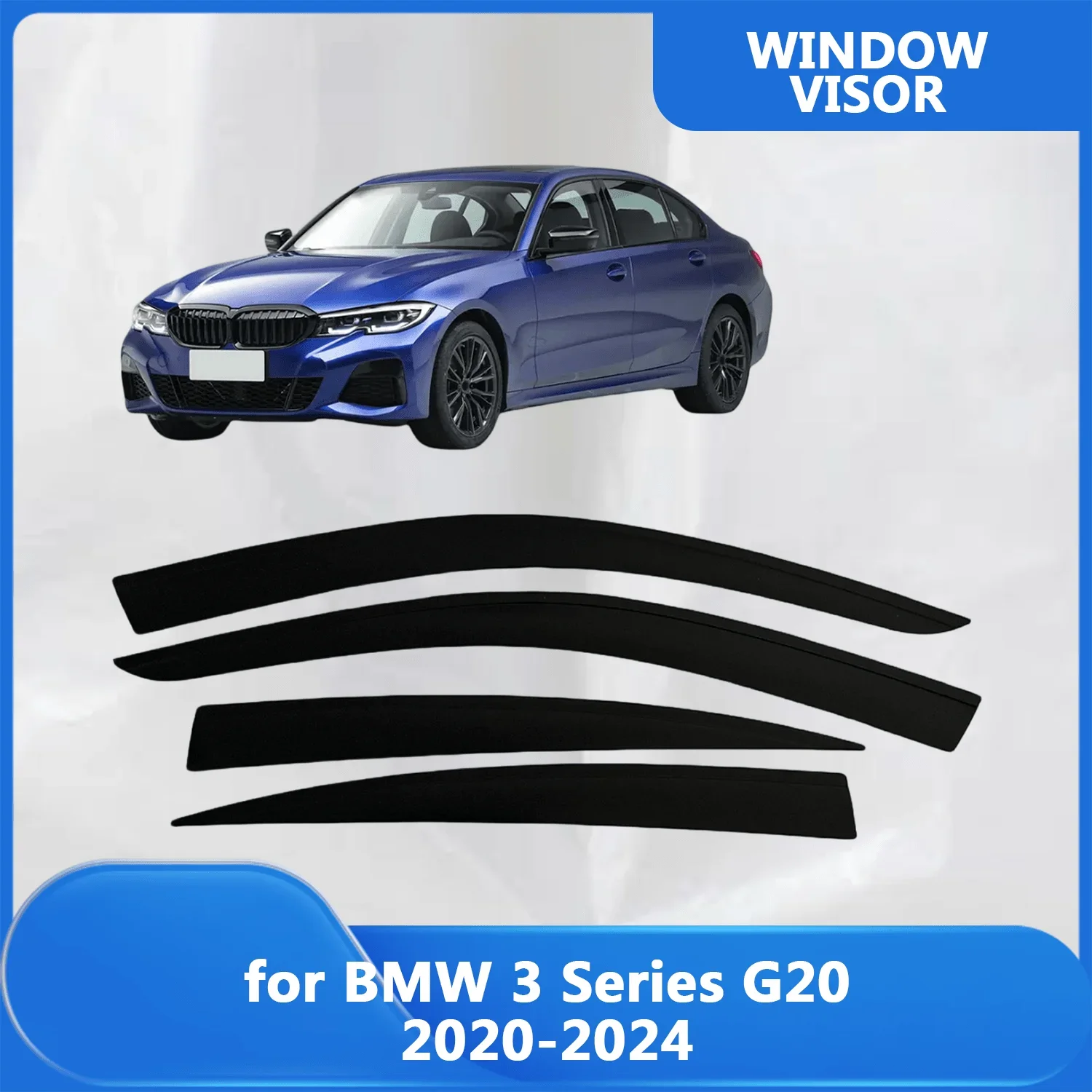 

Window Visor for BMW 3 Series G20 2020 2021 2022 2023 2024 Weathershied Door Side Window Wind Sun Rain Guards