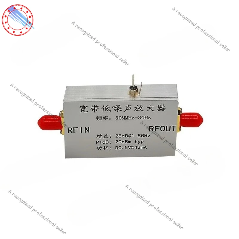 

Broadband low-noise amplifier, RF signal enhancement, compensation, low antenna gain noise figure, low power consumption