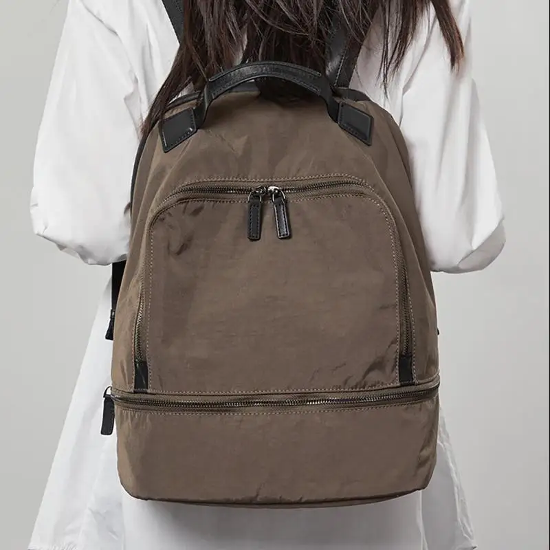 

Новые американские ретро водонепроницаемые нейлоновые рюкзаки для путешествий на открытом воздухе портативный пригородный компьютерный рюкзак большой емкости для женщин модный