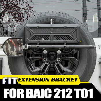 Car Spare Tire Expansion Bracket Fit for BAIC 212 T01 Modified Car Multifunctional License Plate Holder Flagpole Bracket Seat