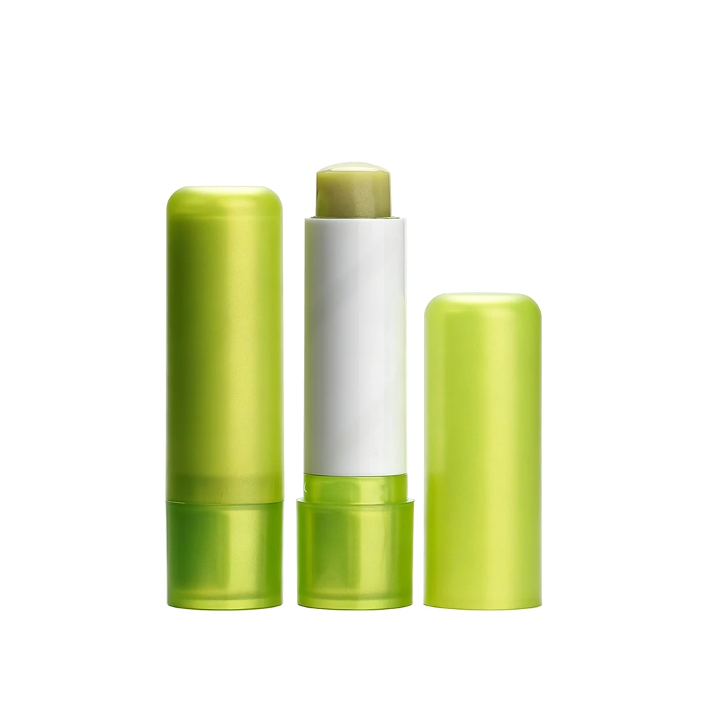 Aloe Vera Scented Lip Balm Private Label Temperature-Changing Long-lasting Moisturizing Hydrating Makeup Wholesale Green Tube