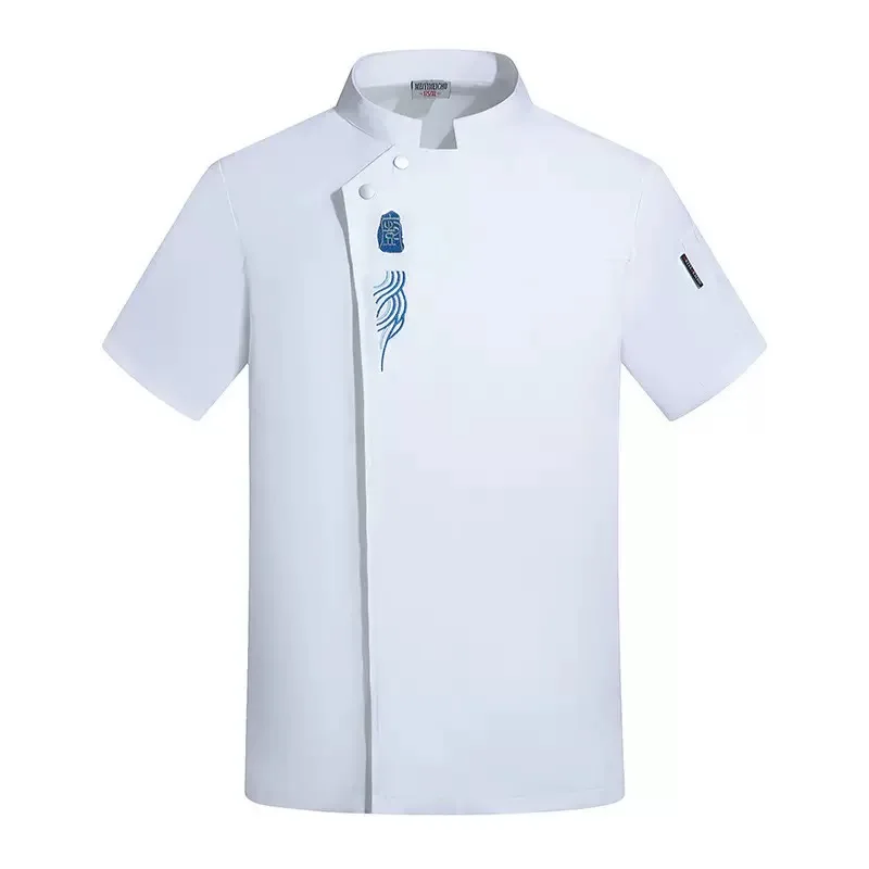 Mundur szefa kuchni Catering Odzież robocza Szef kuchni Koszule Płaszcz kuchenny Kurtka szefa kuchni Letnia restauracja Fryzjer Damska koszula kelnerska