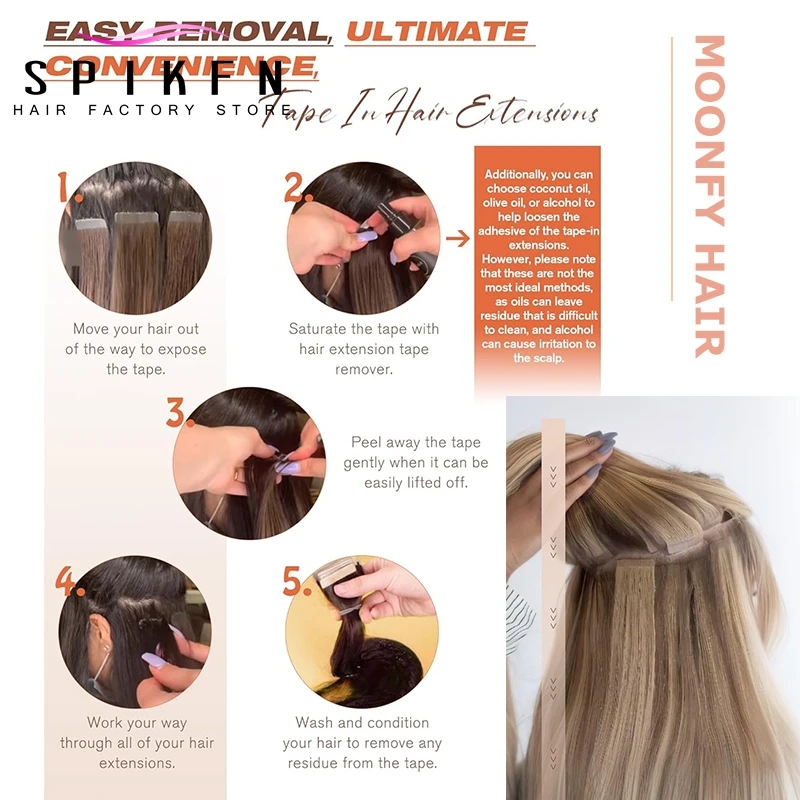 Lighi 무게추 인모 테이프, 여성용 자연스러운 직모, 심리스 PU 피부 씨실, 12-20 인치, 30g/팩, 20 개