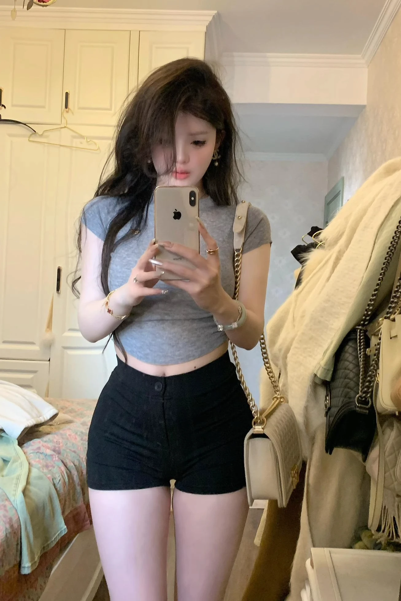

Faionable High-Waist Slimming Hot Pants Women's Bla Cotton Stretch Denim orts Lengthening Legs Effect Summer Trendy