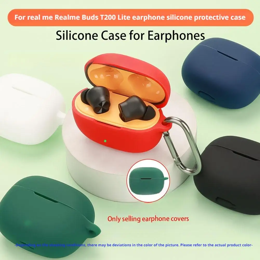 For Realme Buds T200 Lite Headphone Case Bluetooth Soft Silicone Headphone Case