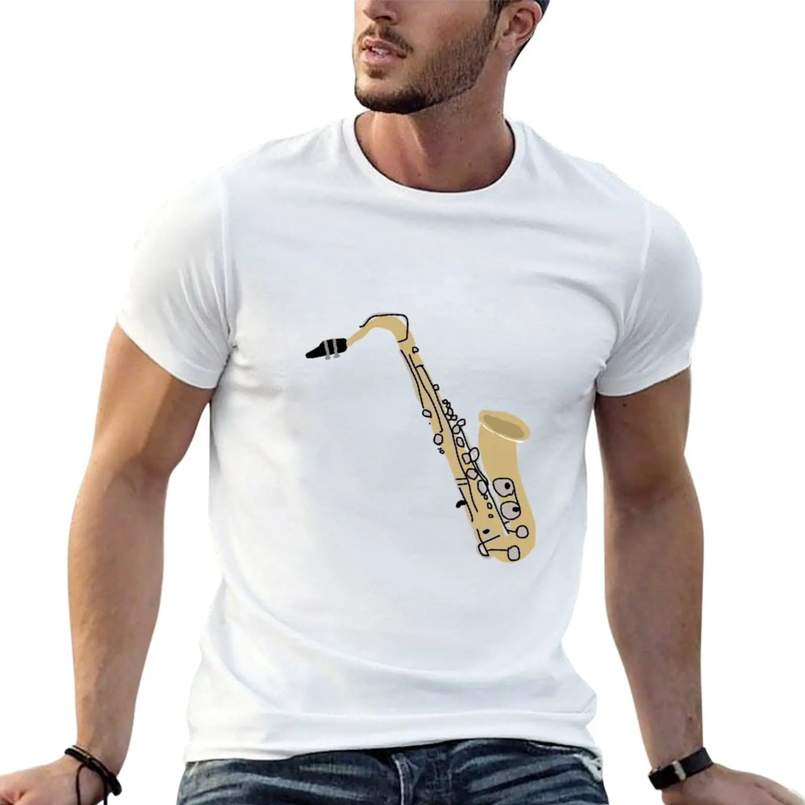 

Tenor Saxophone Jazz Band Blues T-Shirt vintage t shirts Luxury man Aesthetic clothing cute clothes mens graphic t-shirts anime