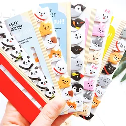 160 Sheets Self Adhesive Memo Pad Cute Stationery Animal Bookmark Sticky Notes School Supplies Marker Memo Sticker