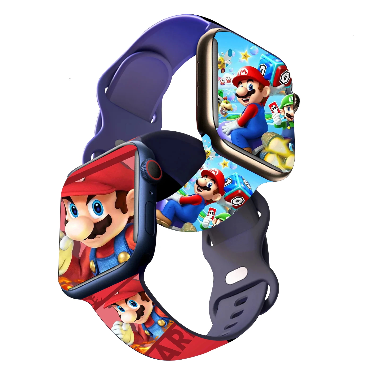 

Mario Print Strap for iWatch 11 10 9 8 Silicone Band Replaceable Bracelet for Apple Watch 46mm 44mm 42mm 41mm 38mm Watchband