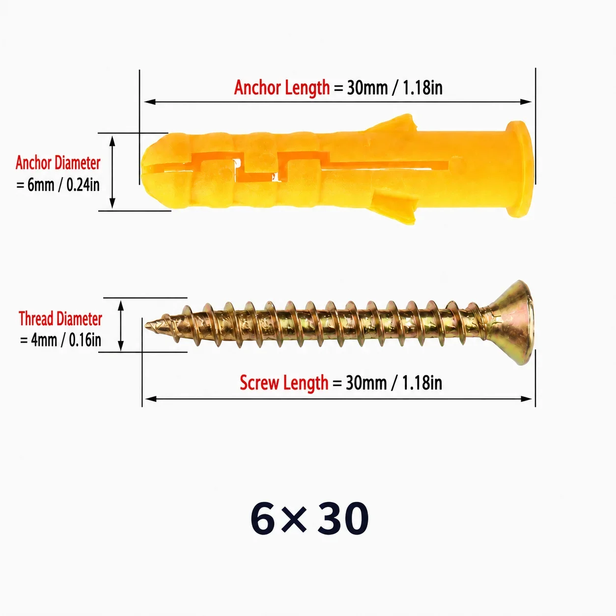10/20 sets of drywall anchor and screw combination kit M6 M8 cross head self tapping screw bolt kit bolt anchor fasteners