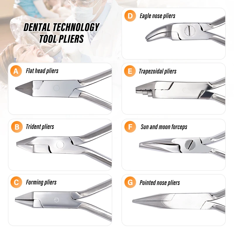 Dental ortodontyczne szczypce płaskie ostre trójdzielne górne szczypce przecinak do końca dystalnego zakrzywiony drut ligatura nóż uchwyt usuwanie