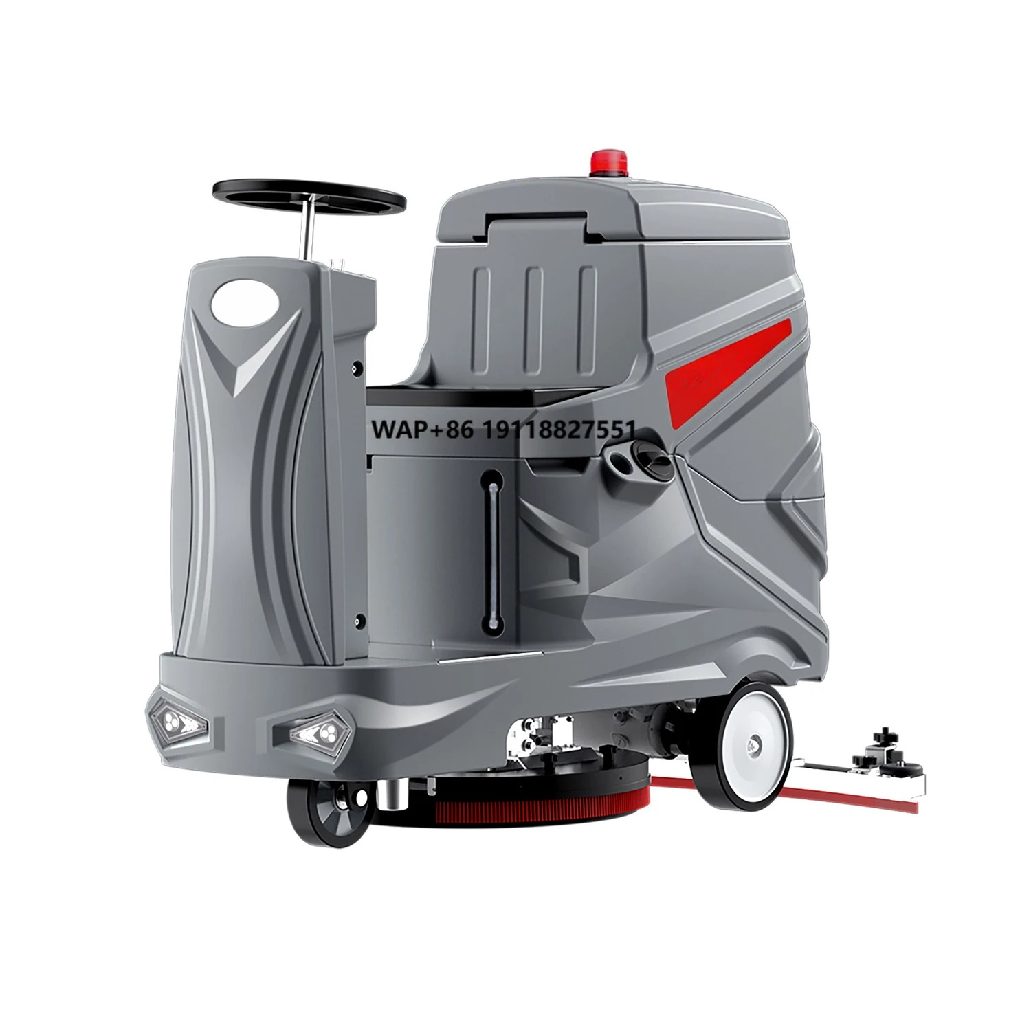 

Shiwosi Electric Ride-on Floor Scrubber Dryer Cordless Auto-Cleaning 3000/h Self-Propelled Industrial Workshop Warehouse
