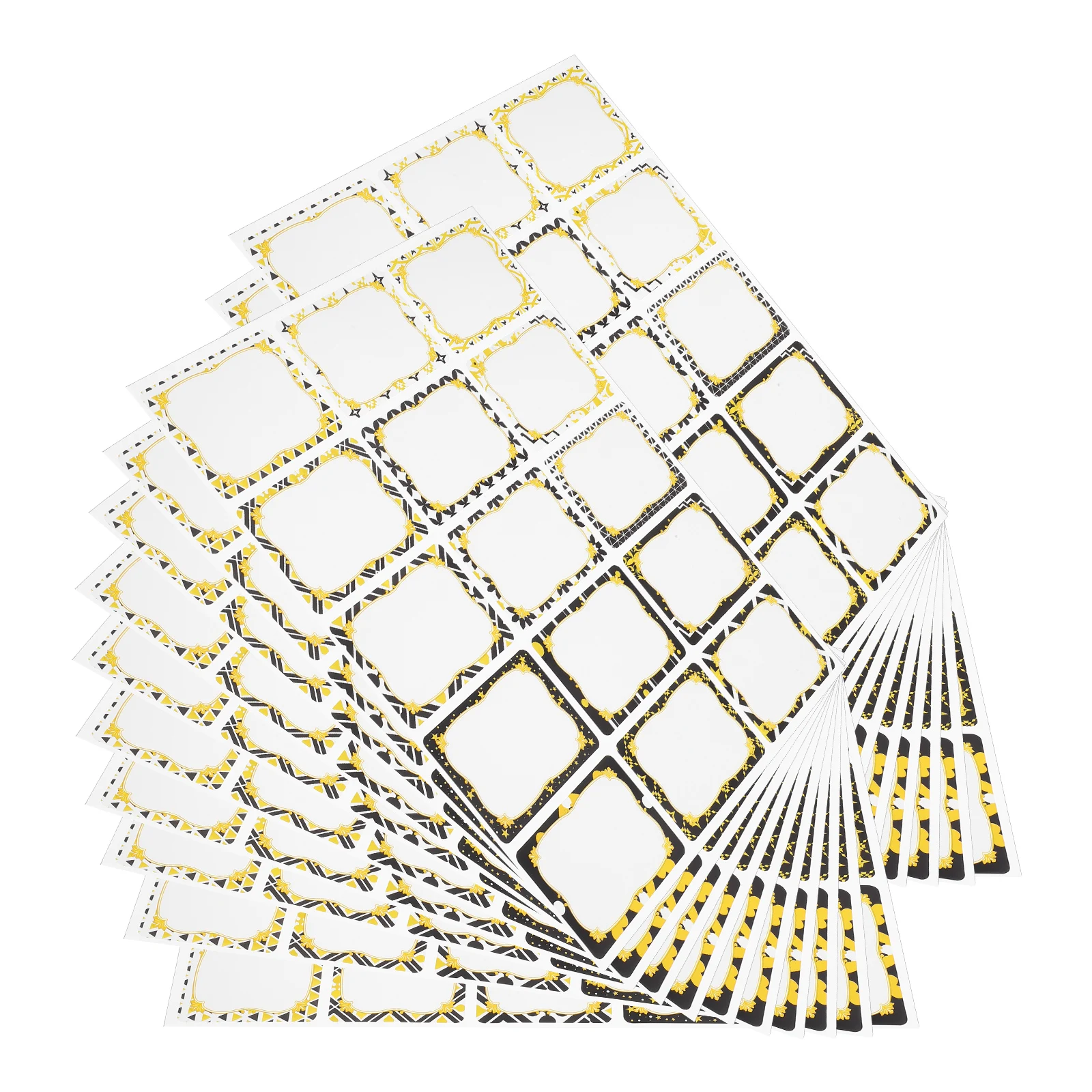 

345pcs 23 Sheets Name Tags Stickers Blank Labels Adhesive Sticker Classifying Tag Decal For School Office Events Colorful Border