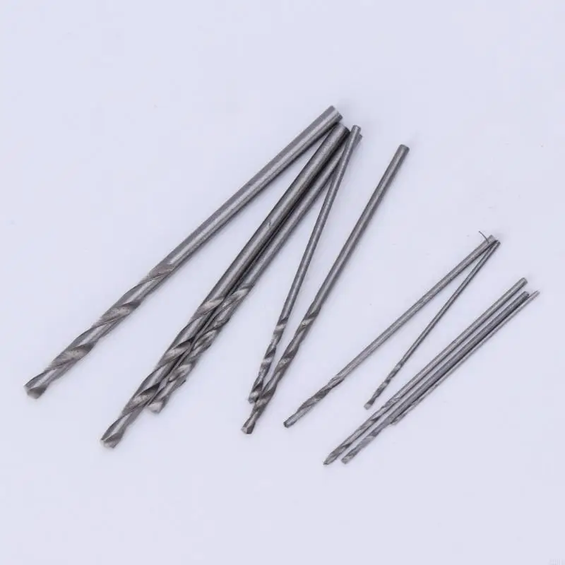 A2UD Chuck Tanpa Kunci Bor Tangan Aluminium Mikro Panas + 10 Buah Alat Putar Bor Putar