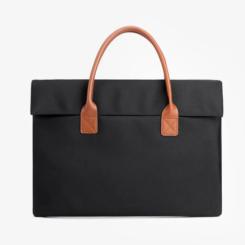 حقيبة أعمال عصرية حقائب كمبيوتر محمول للنساء والرجال حقيبة يد من البولي يوريثان حقيبة مستندات محمولة خفيفة ذات سعة كبيرة #1