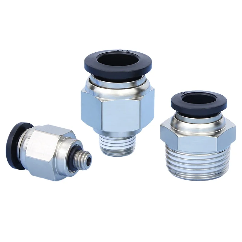 10 PCS PC8-02 Pneumatic Air Hose Quick Connect Fittings Straight Push-In Connector for Air Compressor Air Source Spare Parts